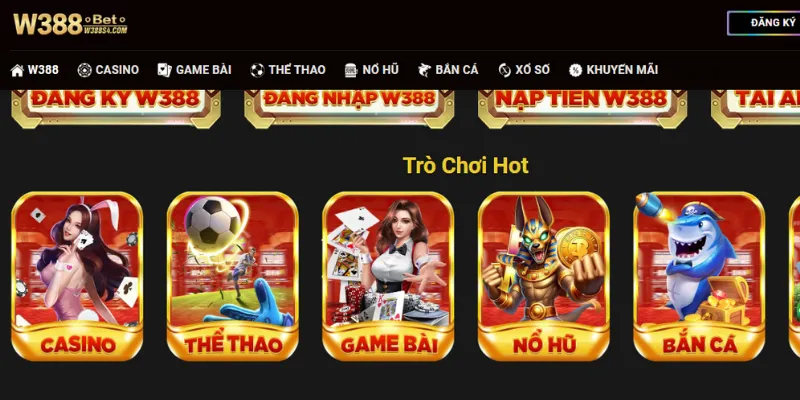 Trải nghiệm kho game phong phú và hấp dẫn tại W388